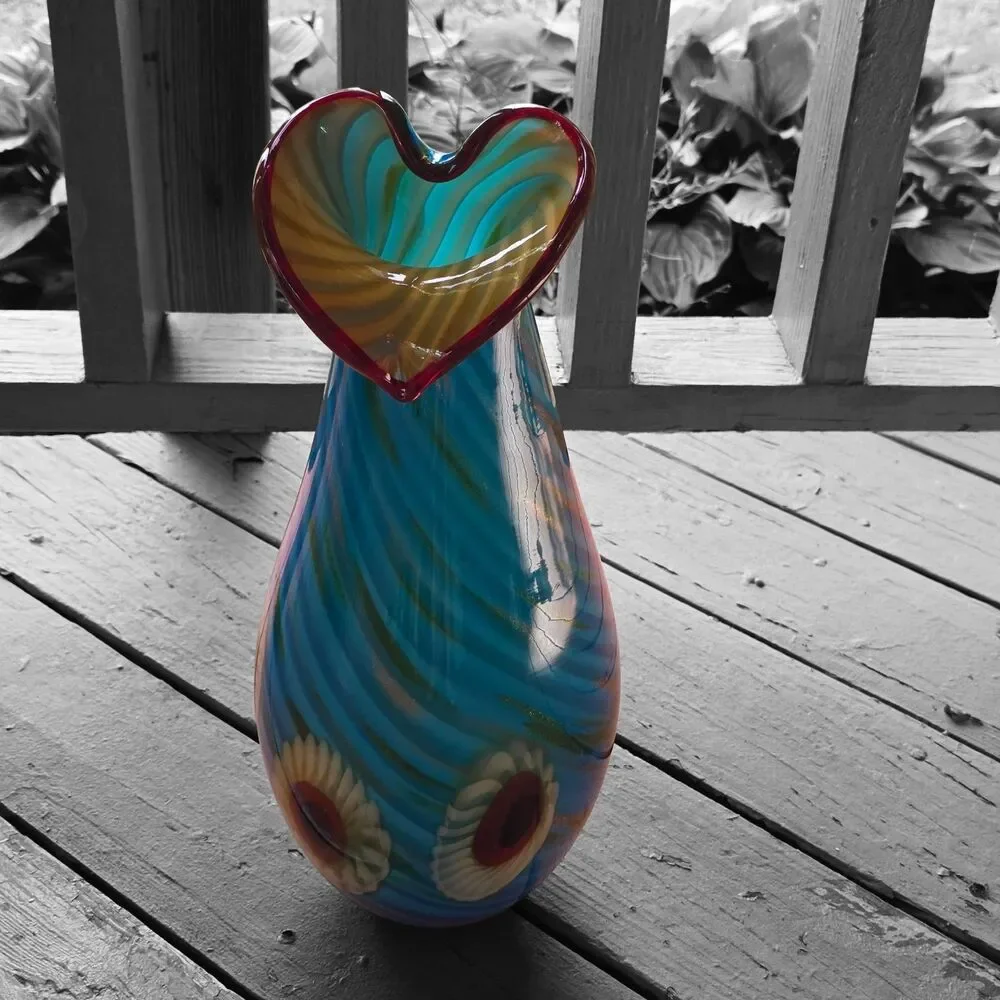 Murano Art Glass Vase 18.75